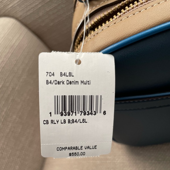 Coach Riley Lunchbox Bag In Colorblock dark denim multi - Picture 2 of 15